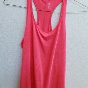 GapFit Breathe - M Pink Long Workout Tank